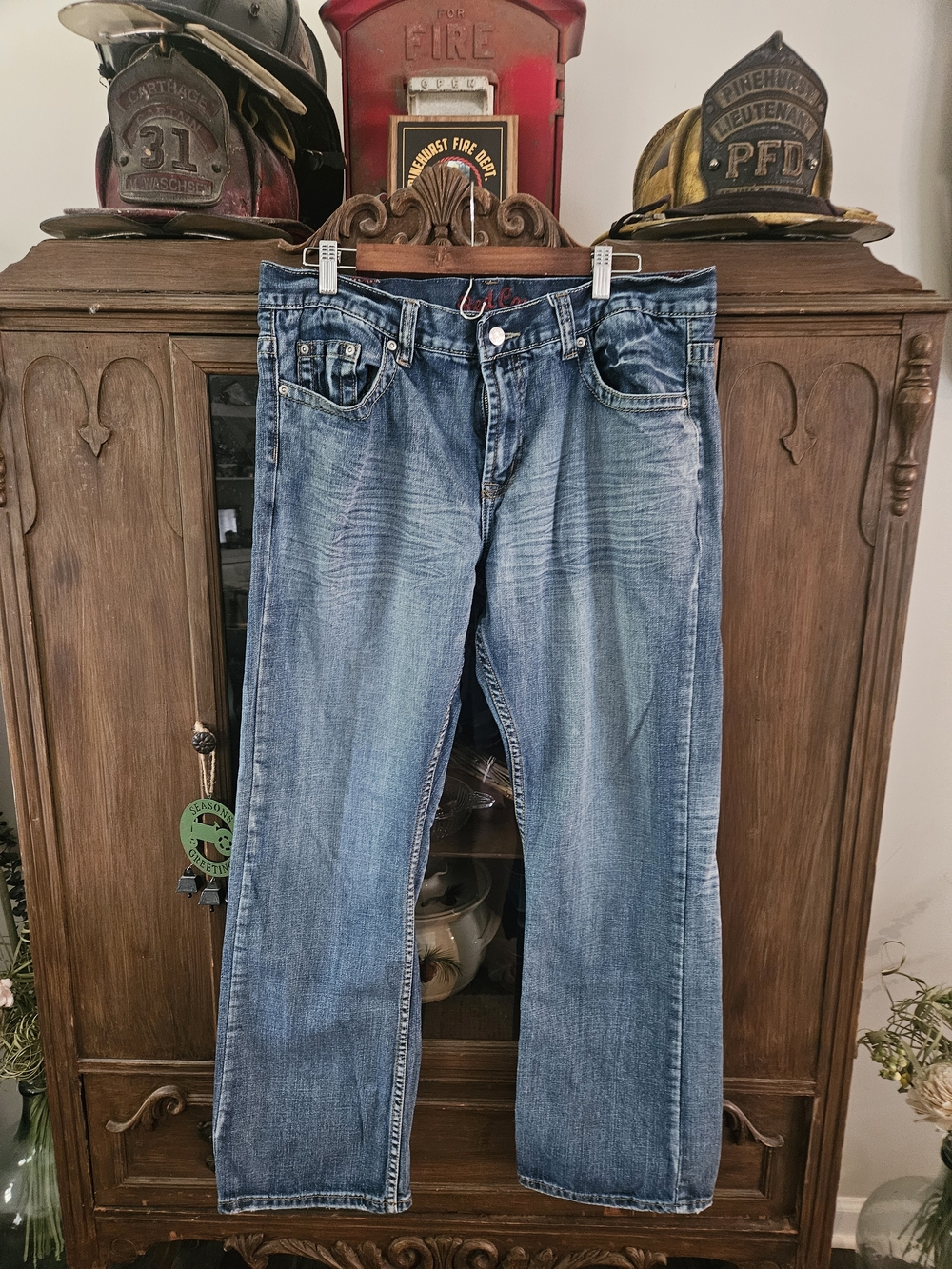 Red Camel Men's Bootcut Jeans in Blue Wash 36x32